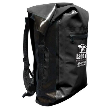 Land and Sea 30 Litre Heavy Duty Dry Bag Backpack | Black - Click Image to Close